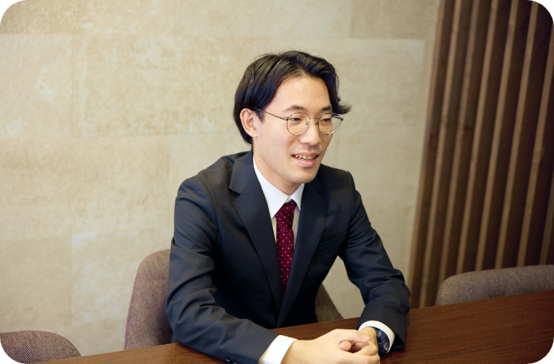 話をする新卒社員