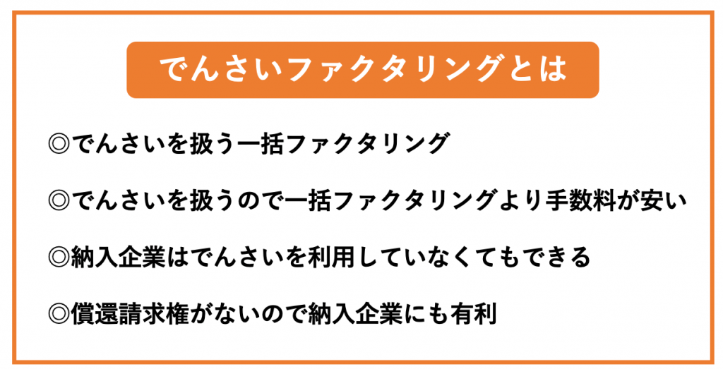 でんさいファクタリングとは